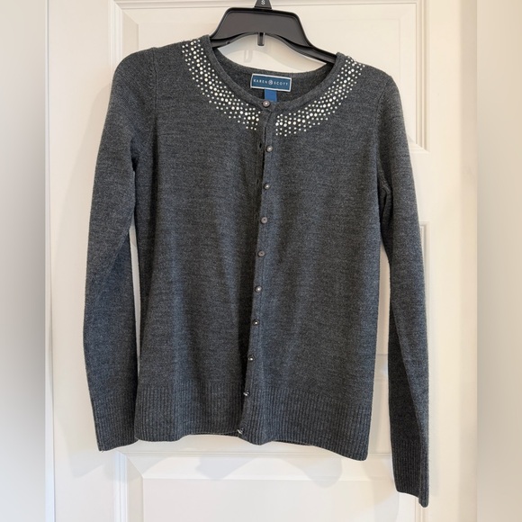 Sequin Button Down Cardigan - Picture 2 of 3